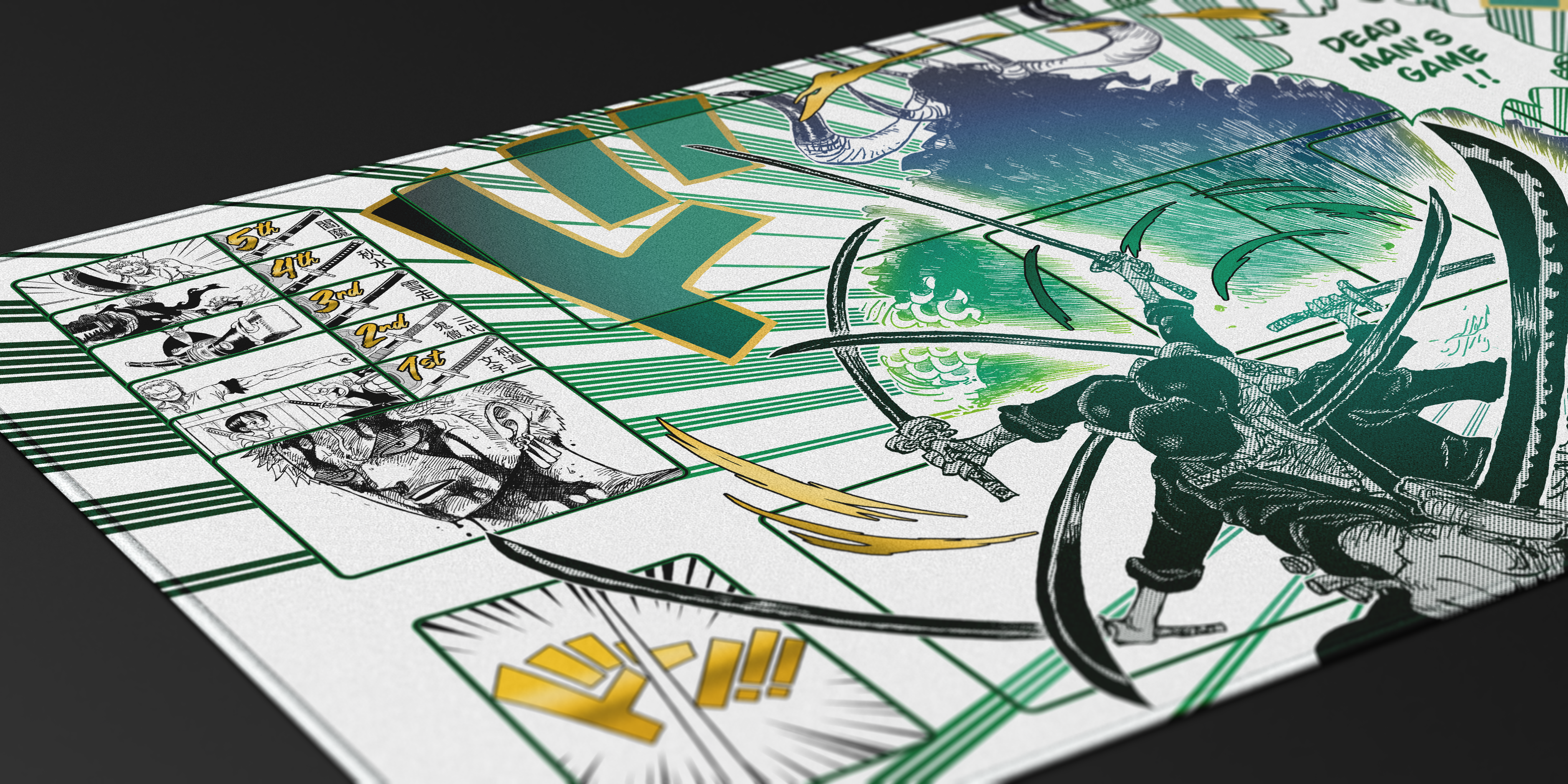 ZORO “Dead Man’s Game” ONE PIECE PLAYMAT by ZDESIGN