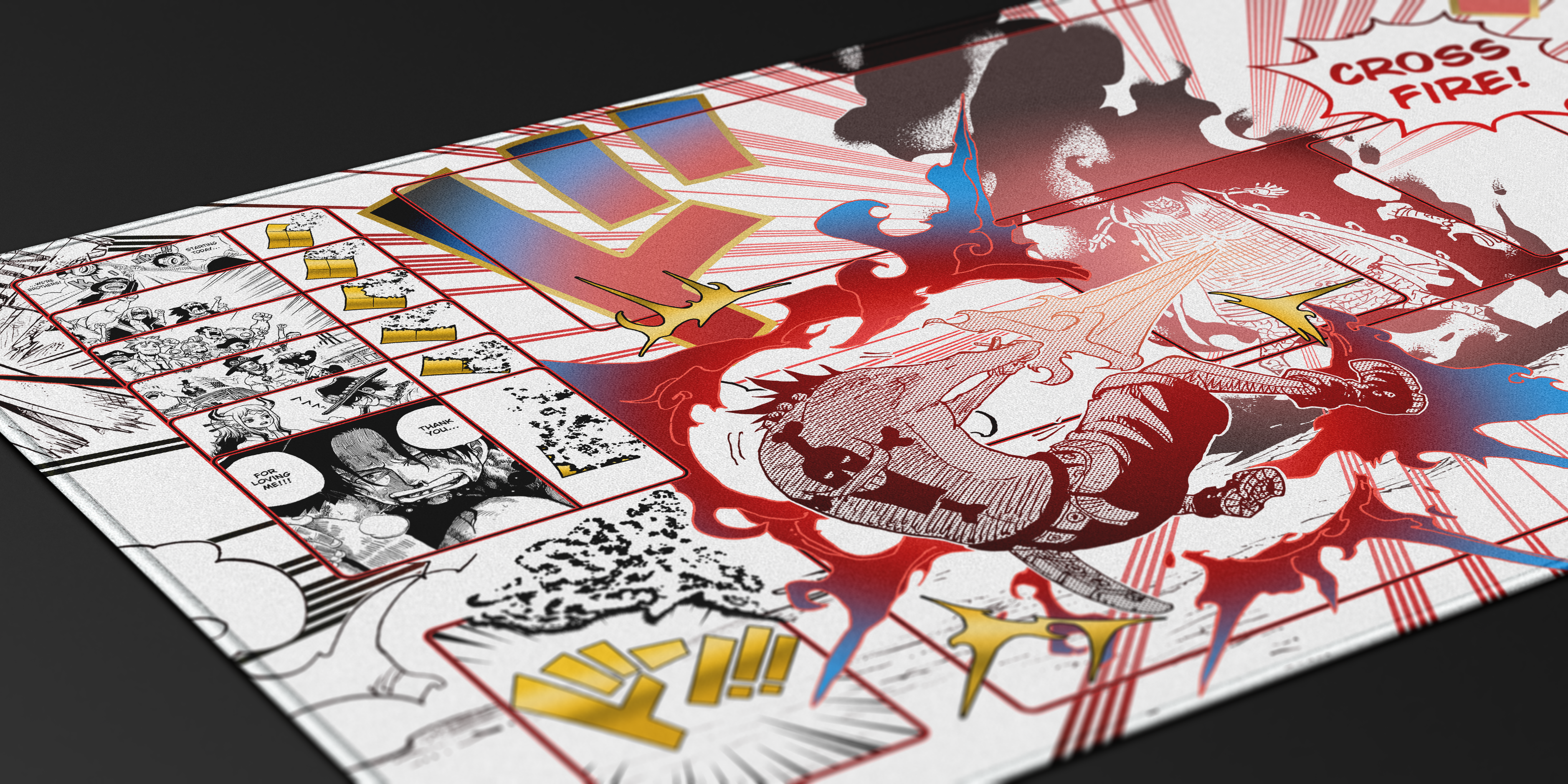 ACE “Cross Fire ” ONE PIECE PLAYMAT by ZDESIGN – TCGSyndicate