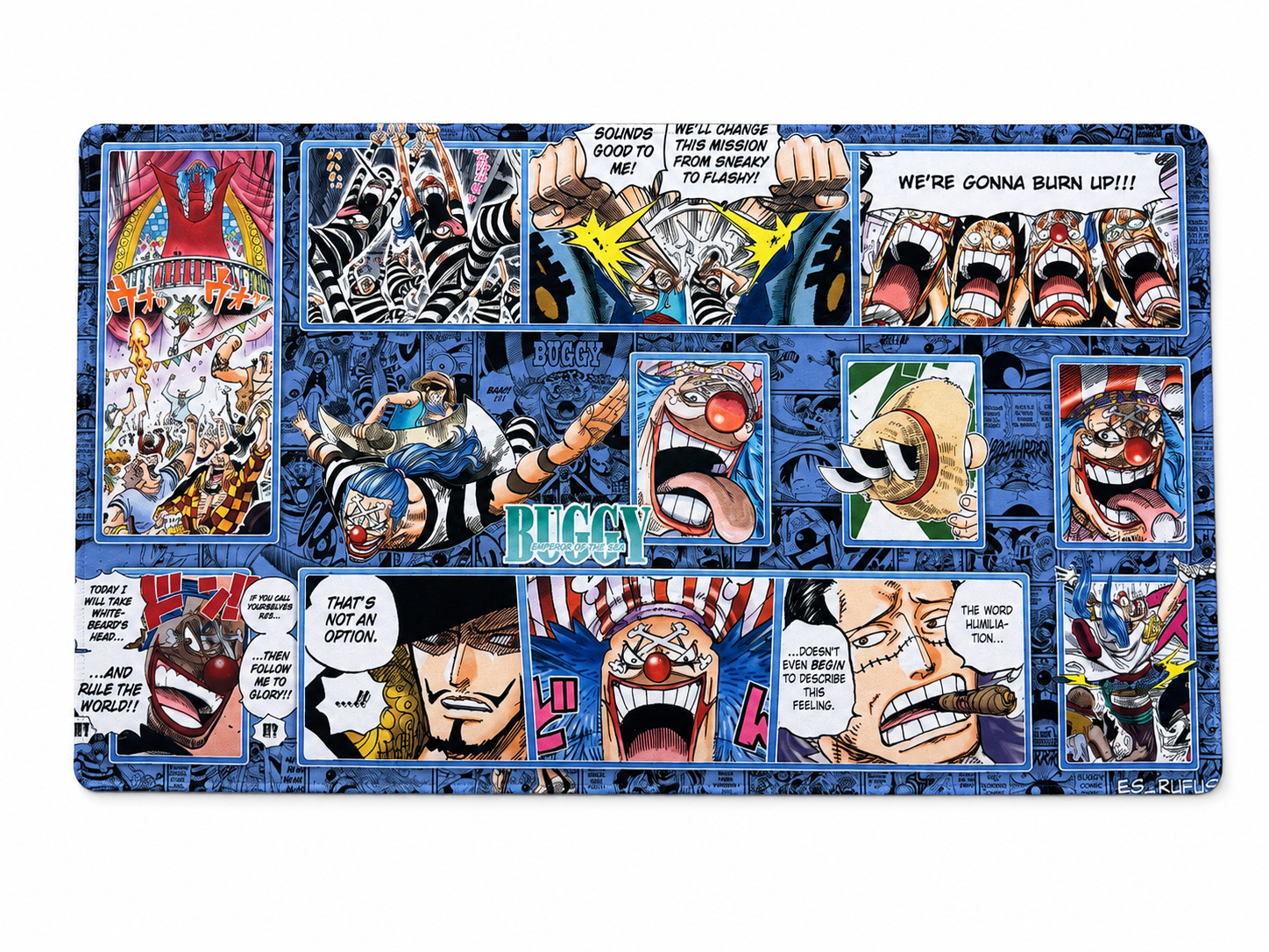 BUGGY ONE PIECE PLAYMAT SYNDICATE X RUFUS