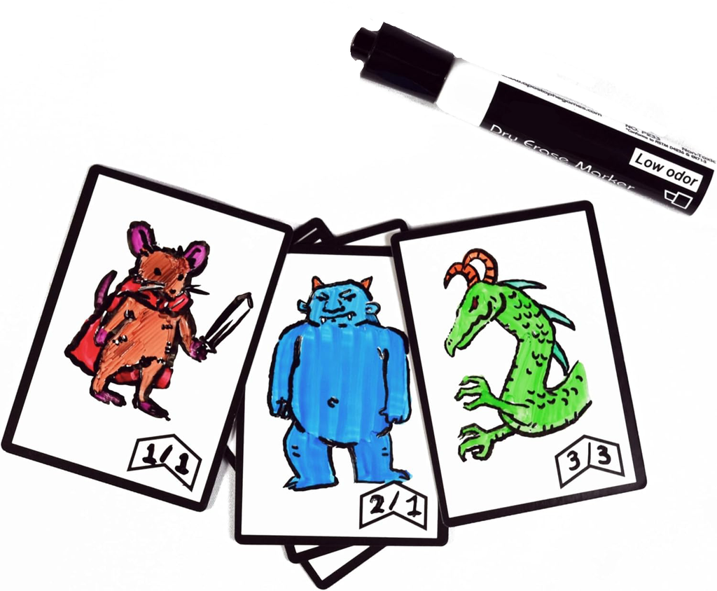 40 PIECES DRY ERASE MTG TOKEN CARDS, FRONT AND BACK