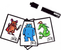 40 PIECES DRY ERASE MTG TOKEN CARDS, FRONT AND BACK
