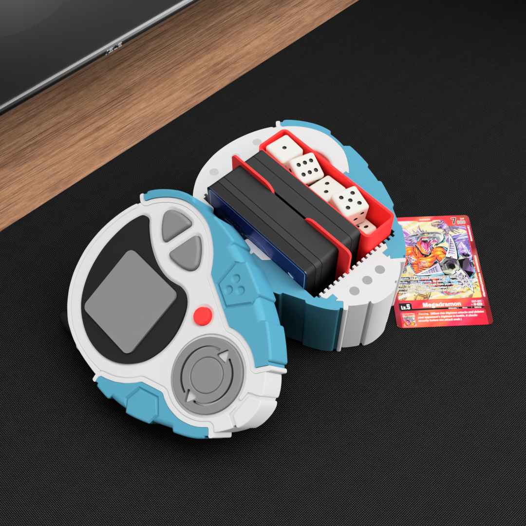 Digivice D-3 Deck Deck Box - MTG OCG TCG DIGIMON - Magetic Lids -