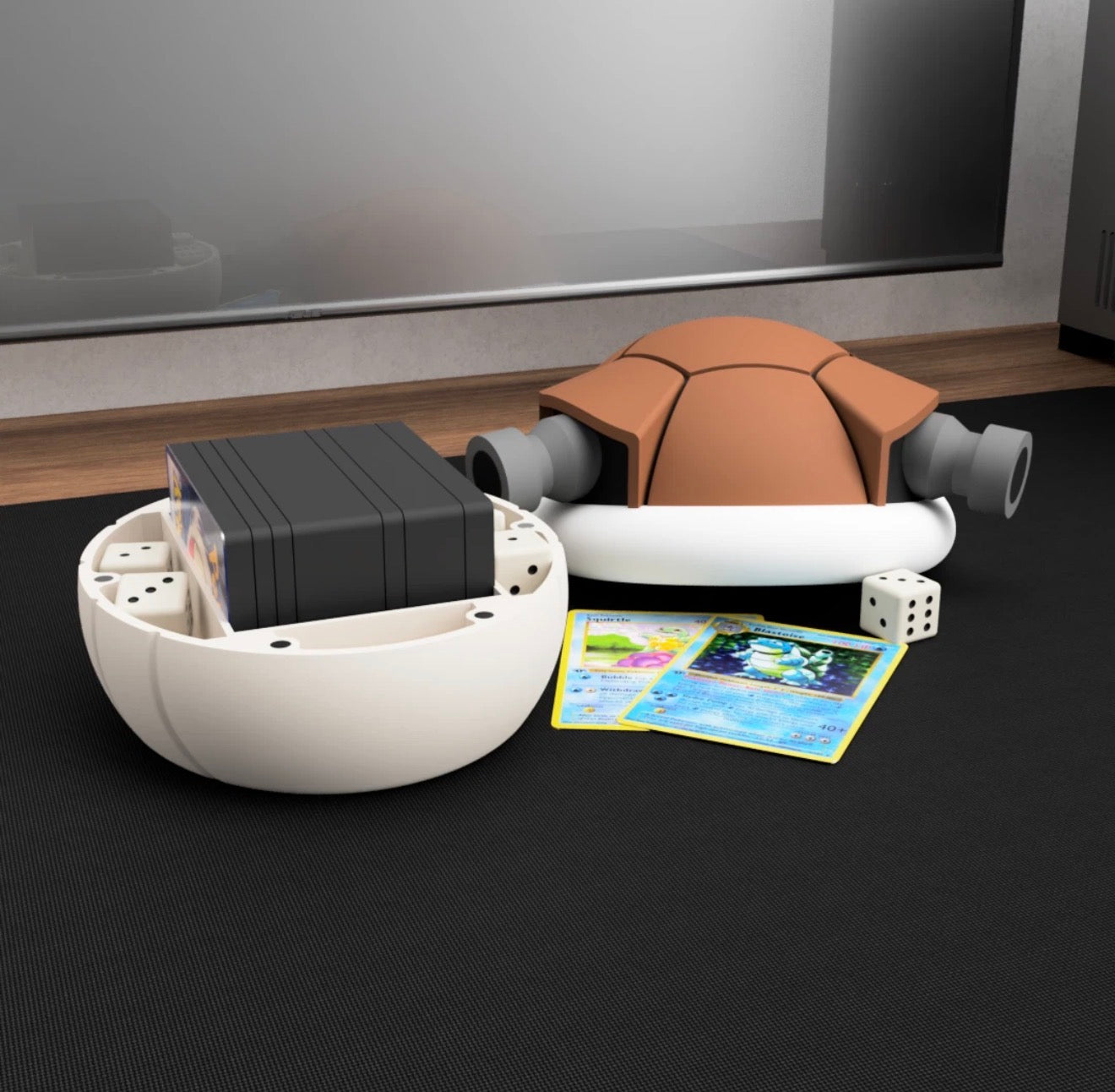 Blastoise Deck Box –Fits 100 Sleeved Cards– With DICE STORAGE