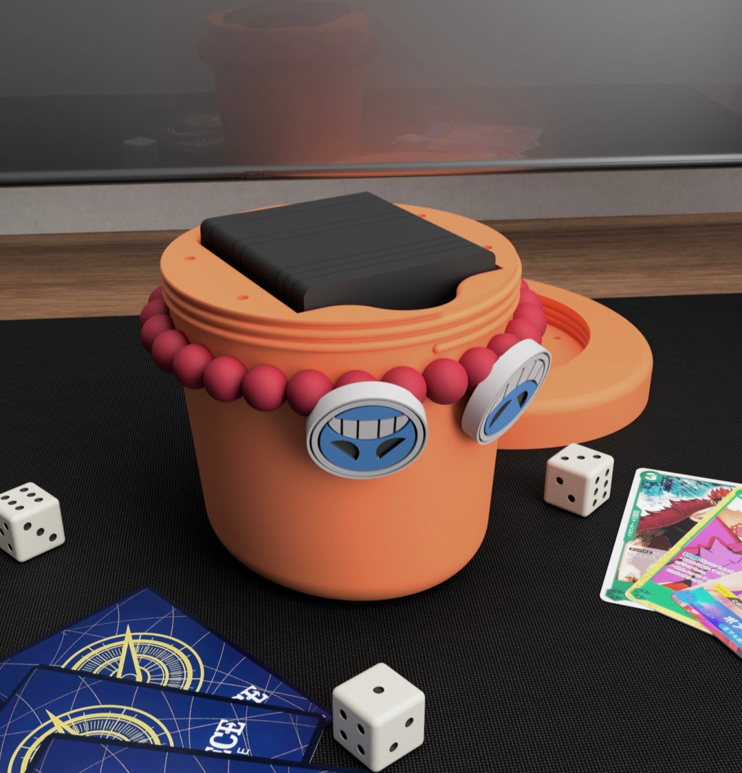 ACE-Inspired “Fire Fist” Deck Box – ONE PIECE TCG Fits 100 cards- ONE PIECE