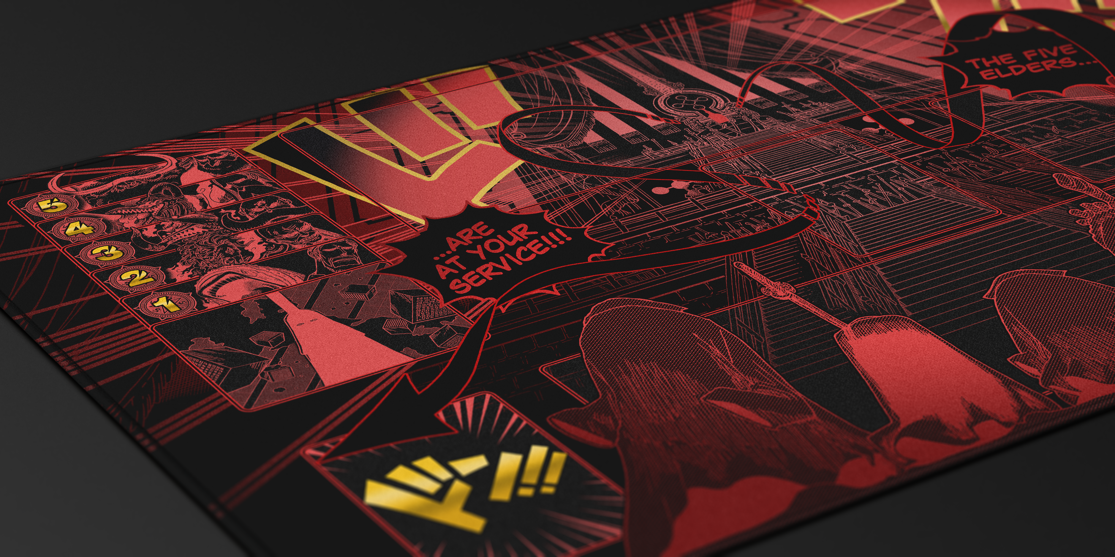 IMU “FIVE ELDERS” ONE PIECE PLAYMAT by ZDESIGN