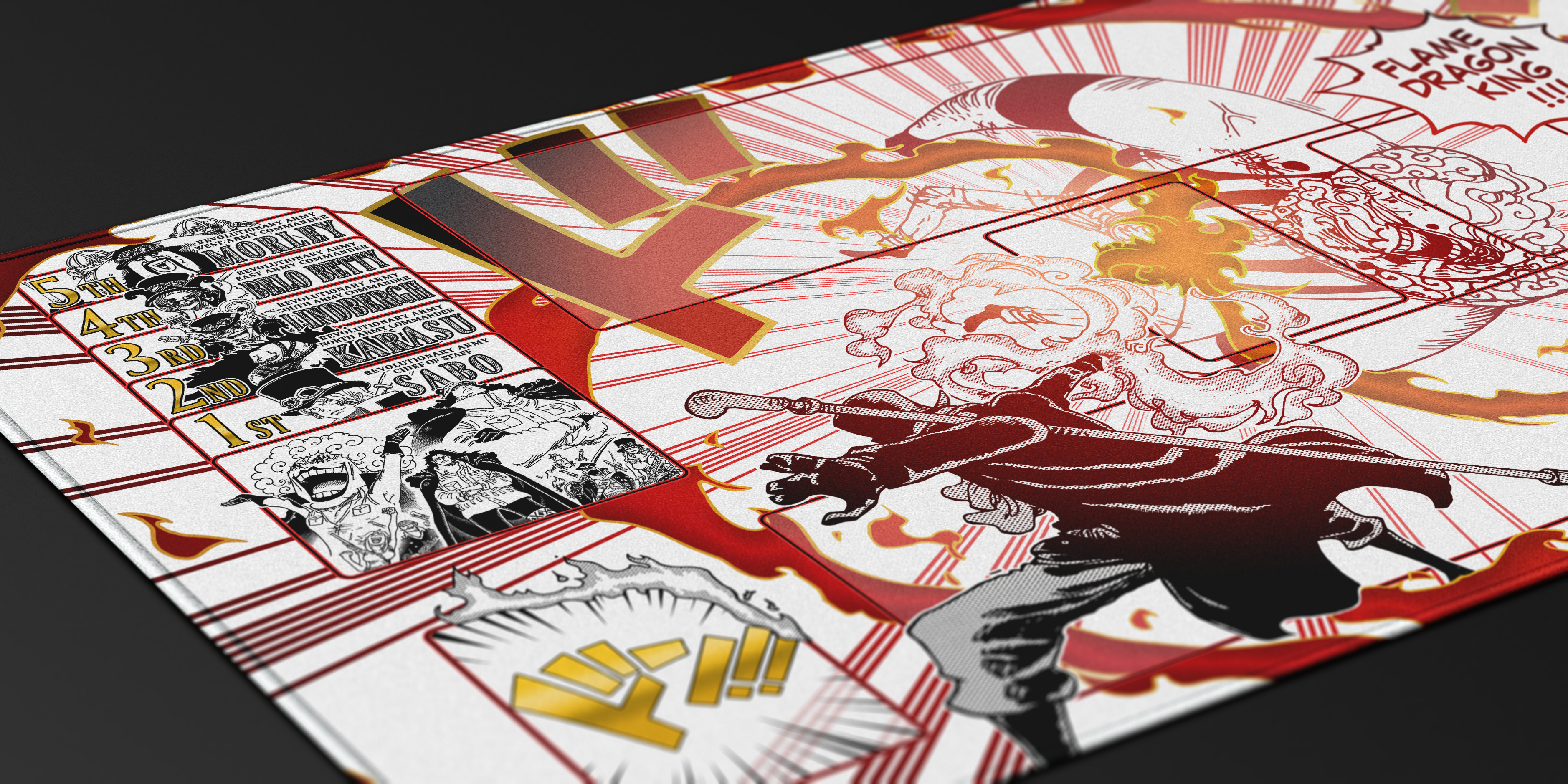 SABO “Flame Dragon King ” ONE PIECE PLAYMAT by ZDESIGN