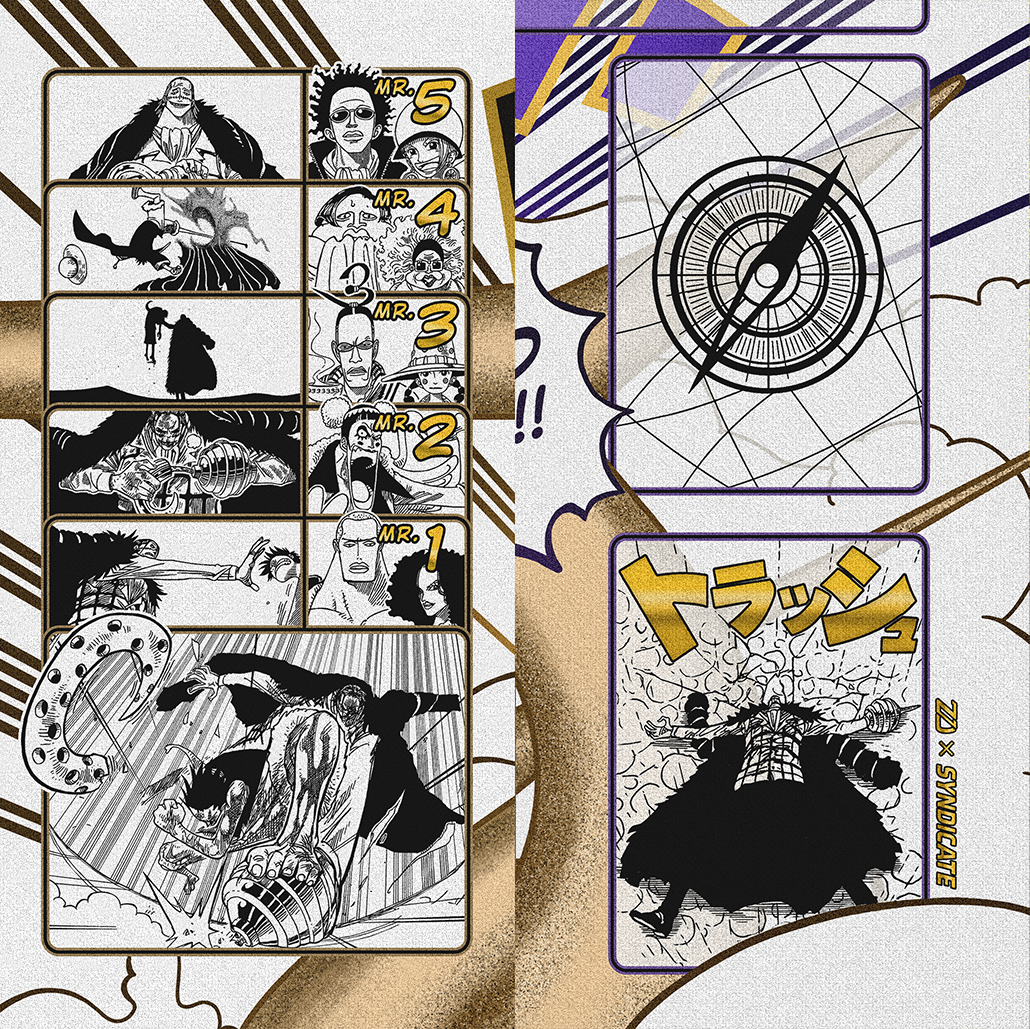 Crocodile Manga – Ground Death, One piece TCG Playmat
