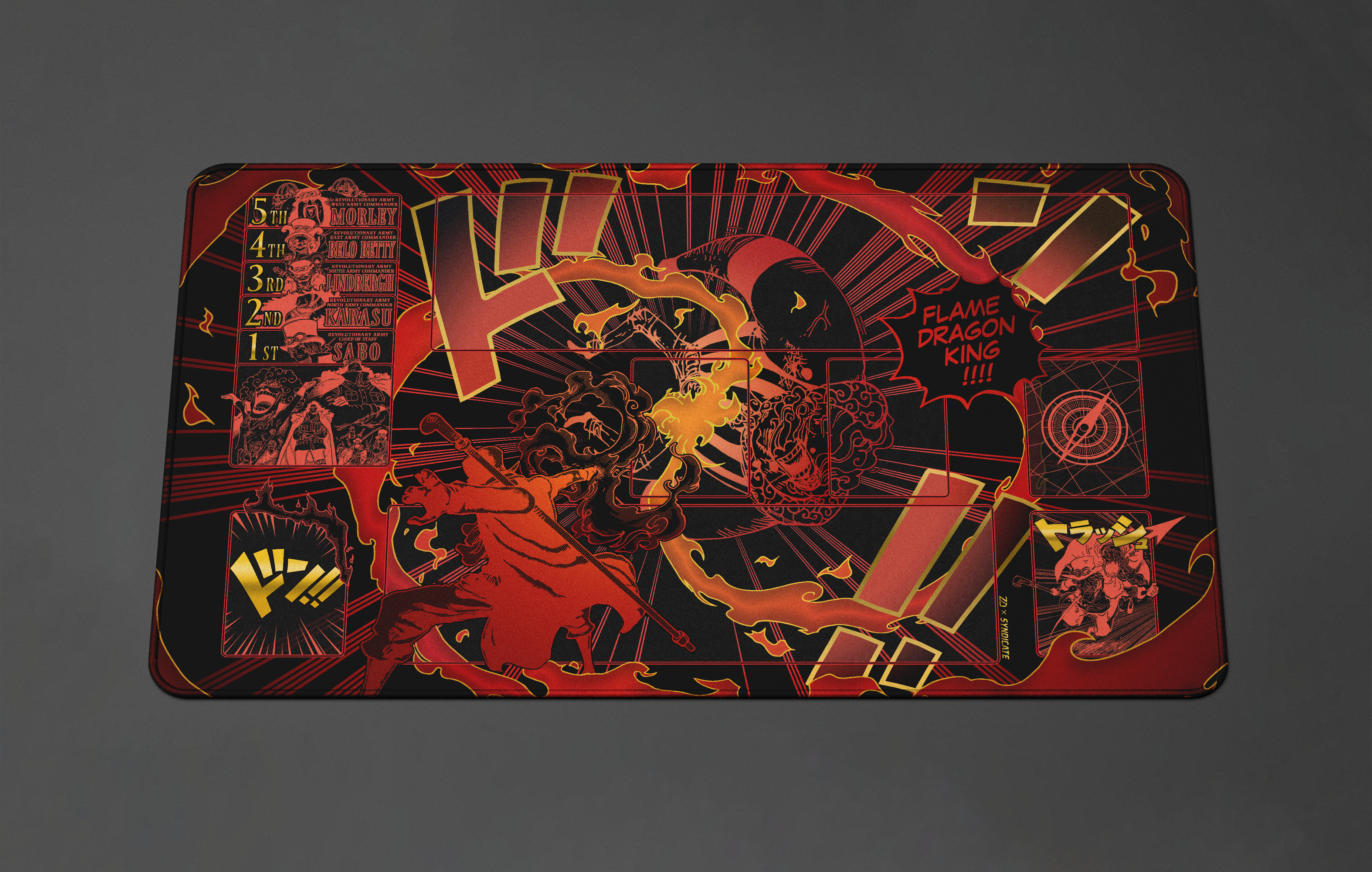 SABO “Flame Dragon King ” ONE PIECE PLAYMAT by ZDESIGN