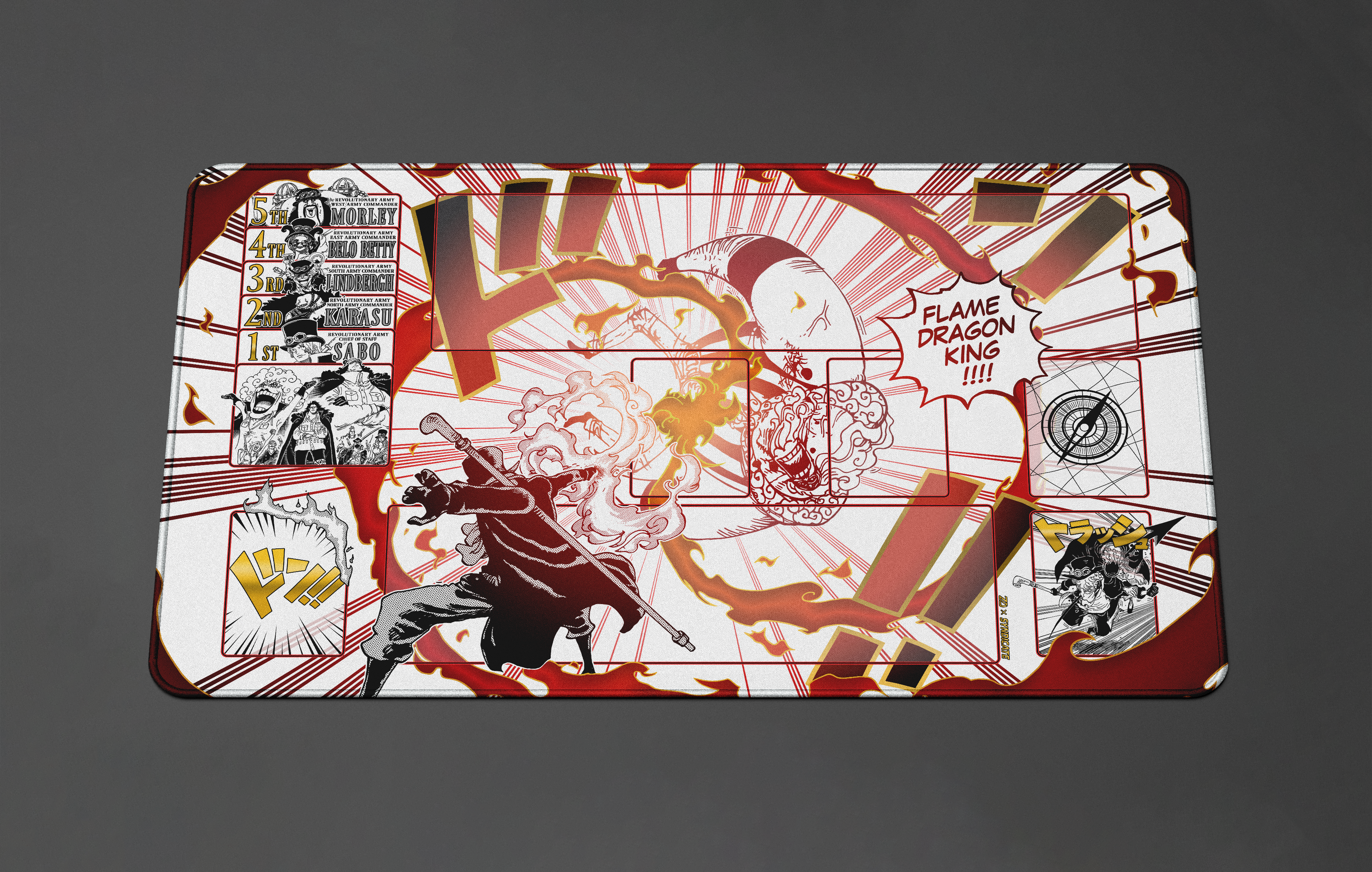 SABO “Flame Dragon King ” ONE PIECE PLAYMAT by ZDESIGN