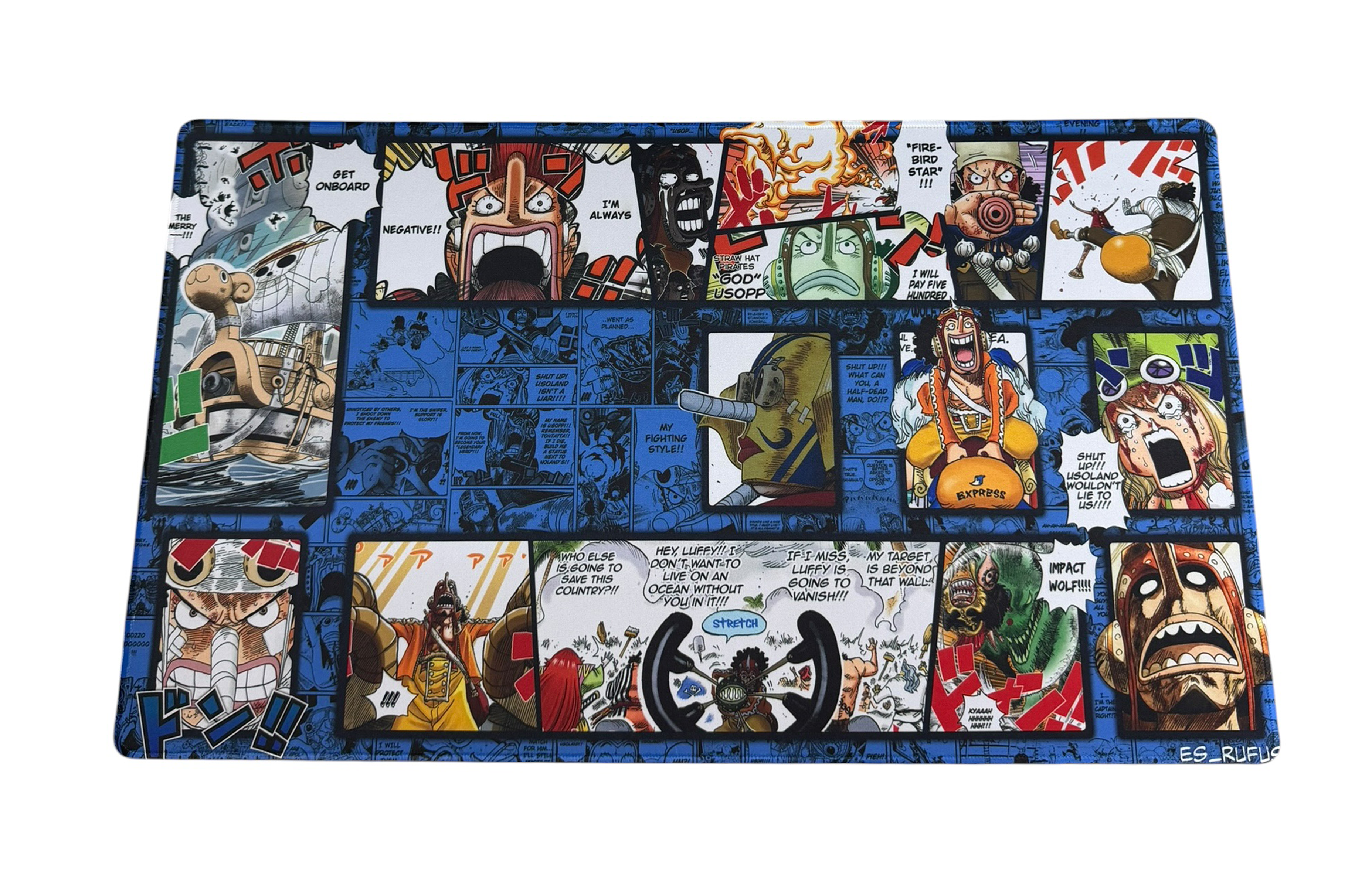 USOP BLUE ONE PIECE PLAYMAT SYNDICATE X RUFUS