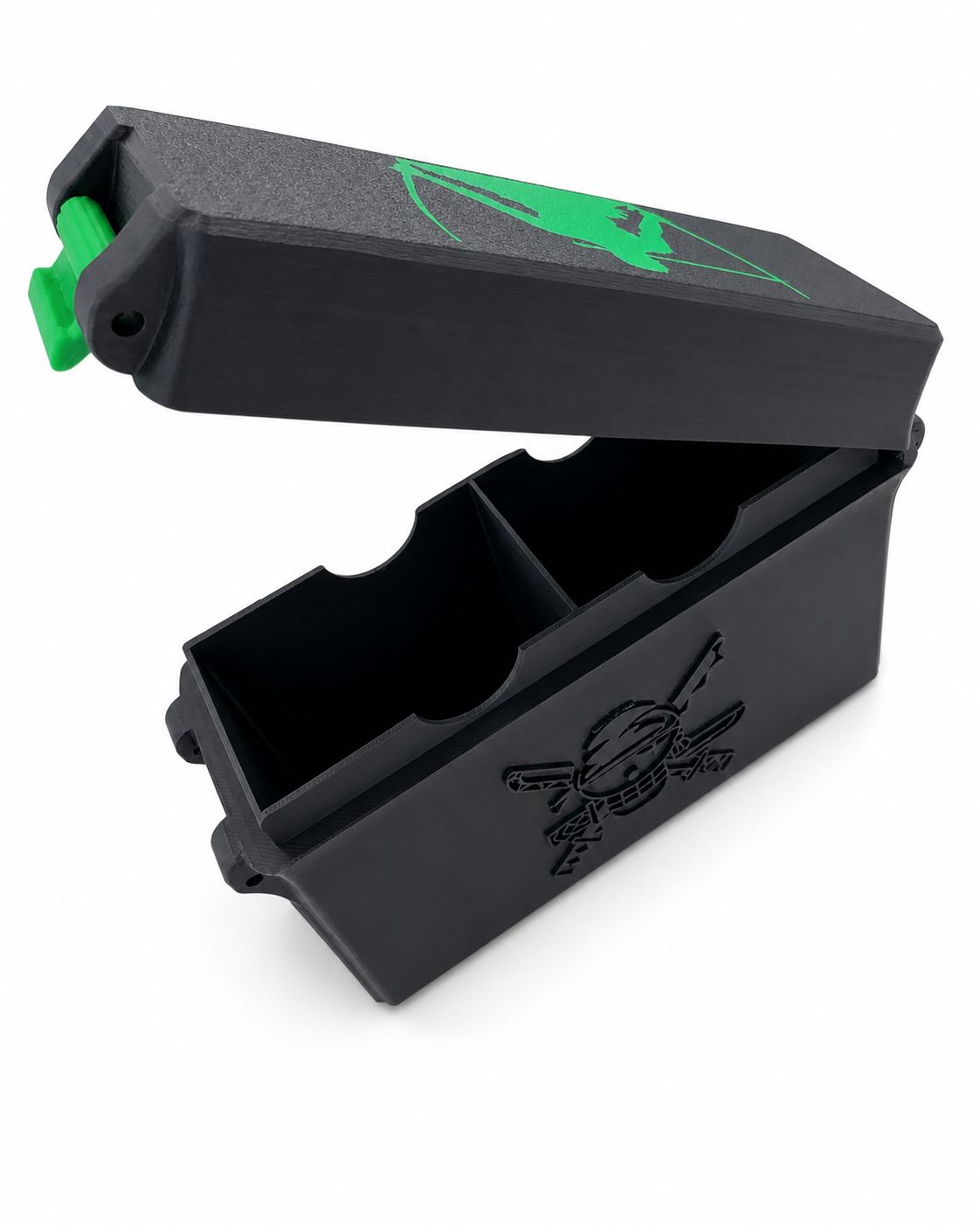 ONE PIECE DECKBOX, SLIM DESIGN, CAN FIT UP TO 2 DECKS. LEADER FRONT WINDOW