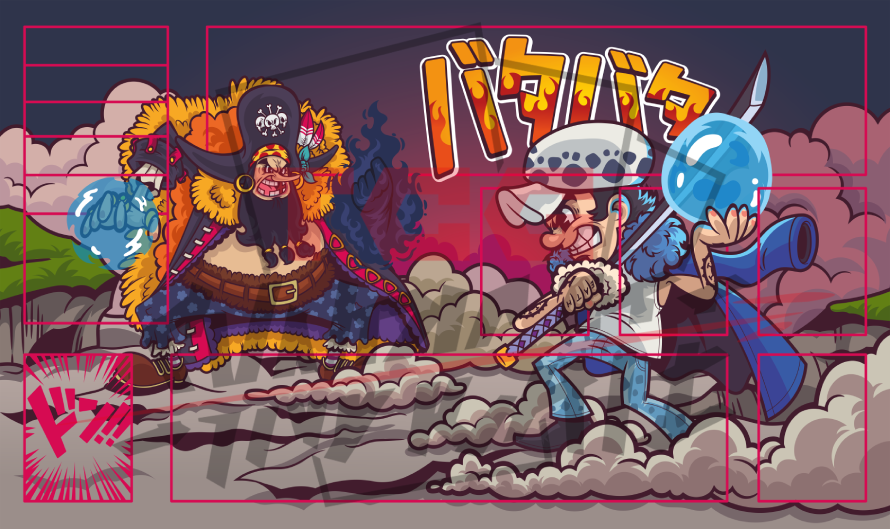 Trafalgar L. VS Blackbeard ! CARTOON FIGHT LIMITED EDITION!