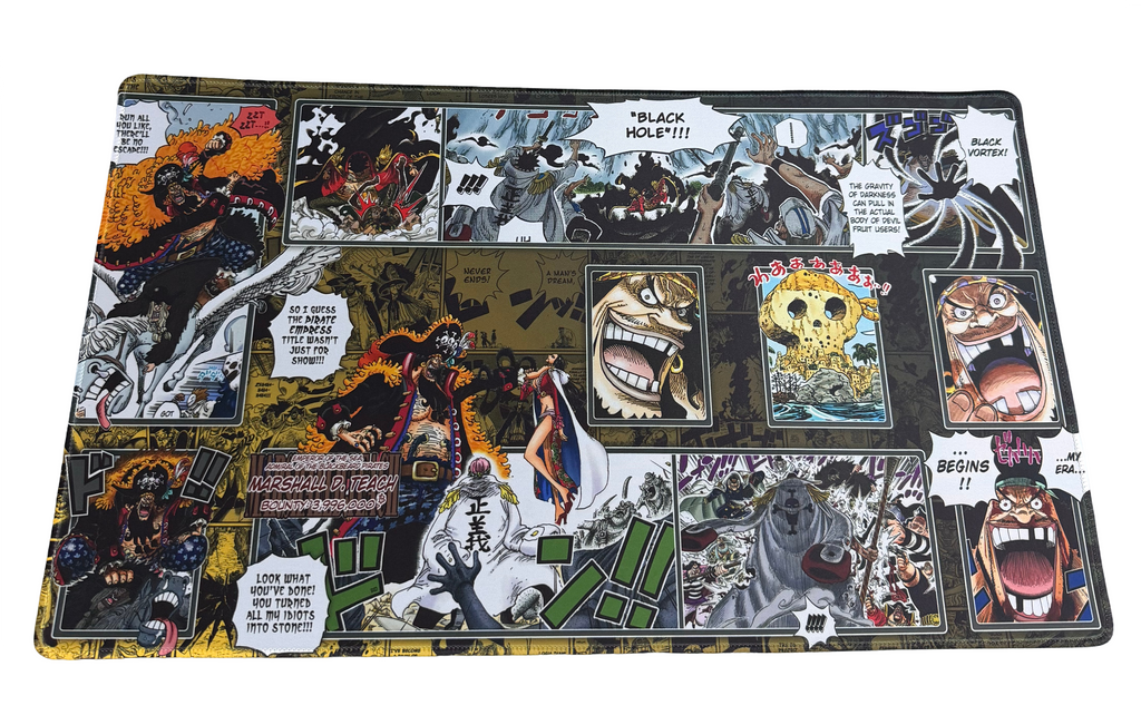 BLACKBEARD YELLOW ONE PIECE PLAYMAT SYNDICATE X RUFUS