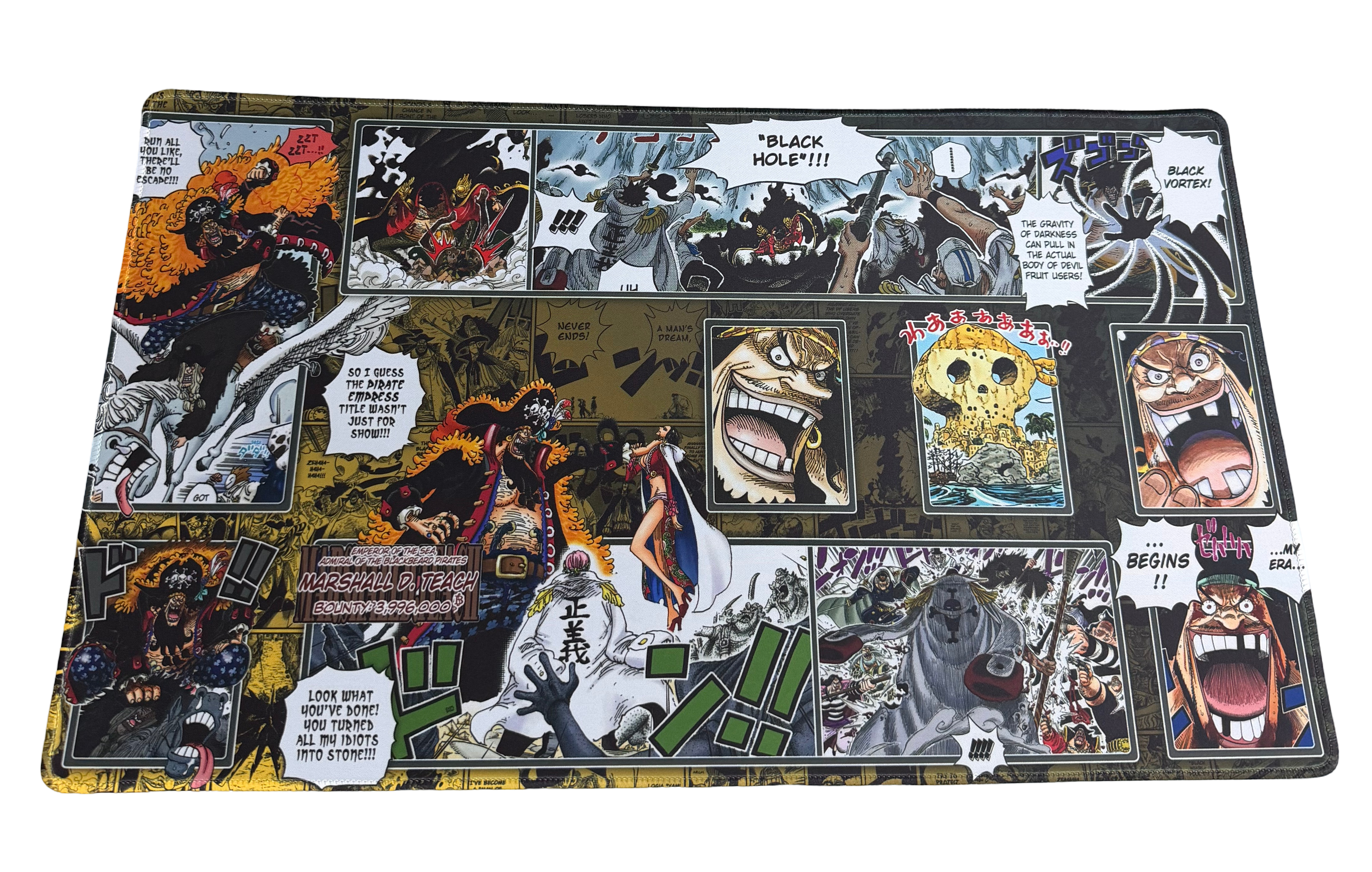 BLACKBEARD YELLOW ONE PIECE PLAYMAT SYNDICATE X RUFUS
