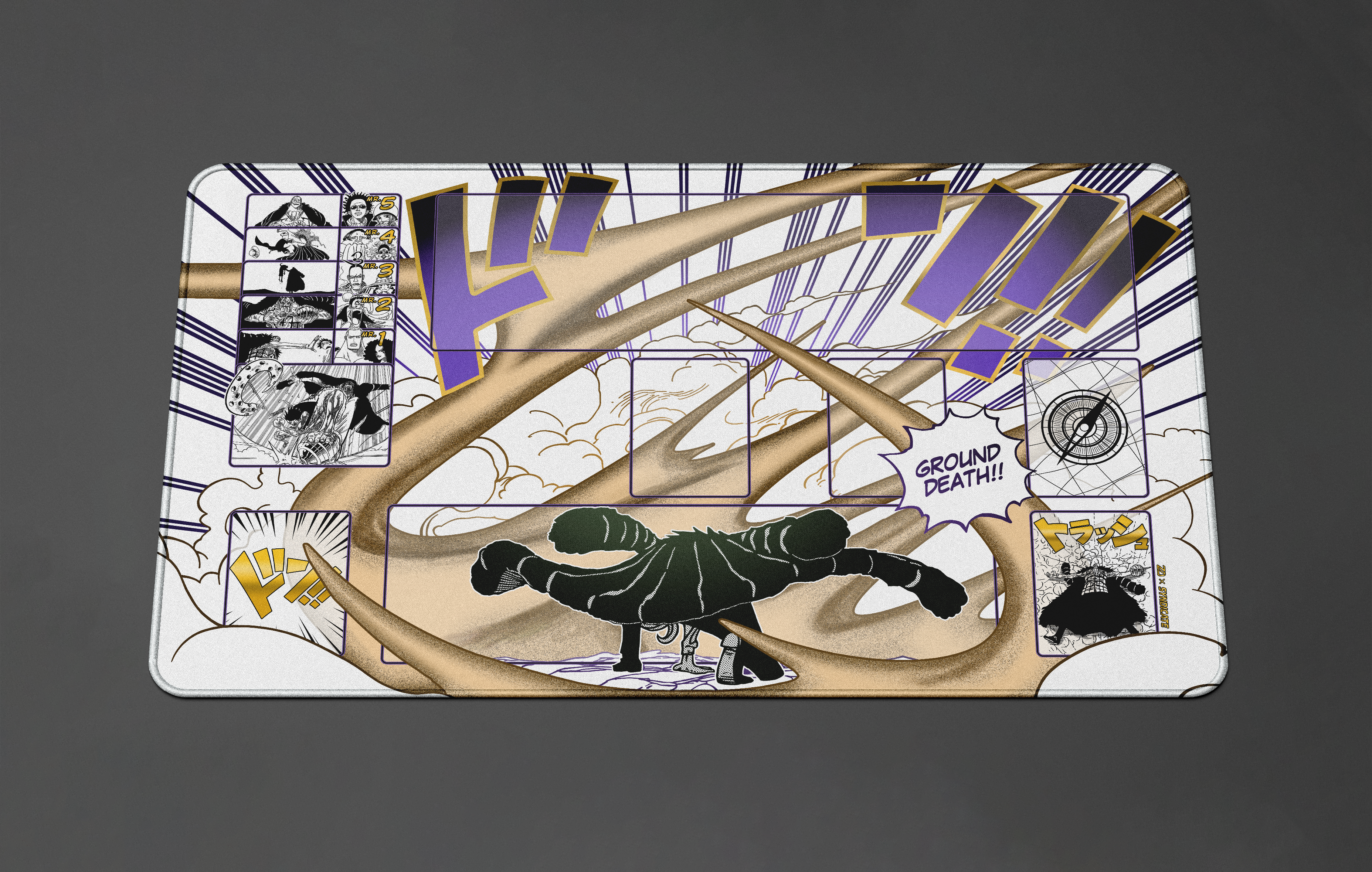 Crocodile Manga – Ground Death, One piece TCG Playmat