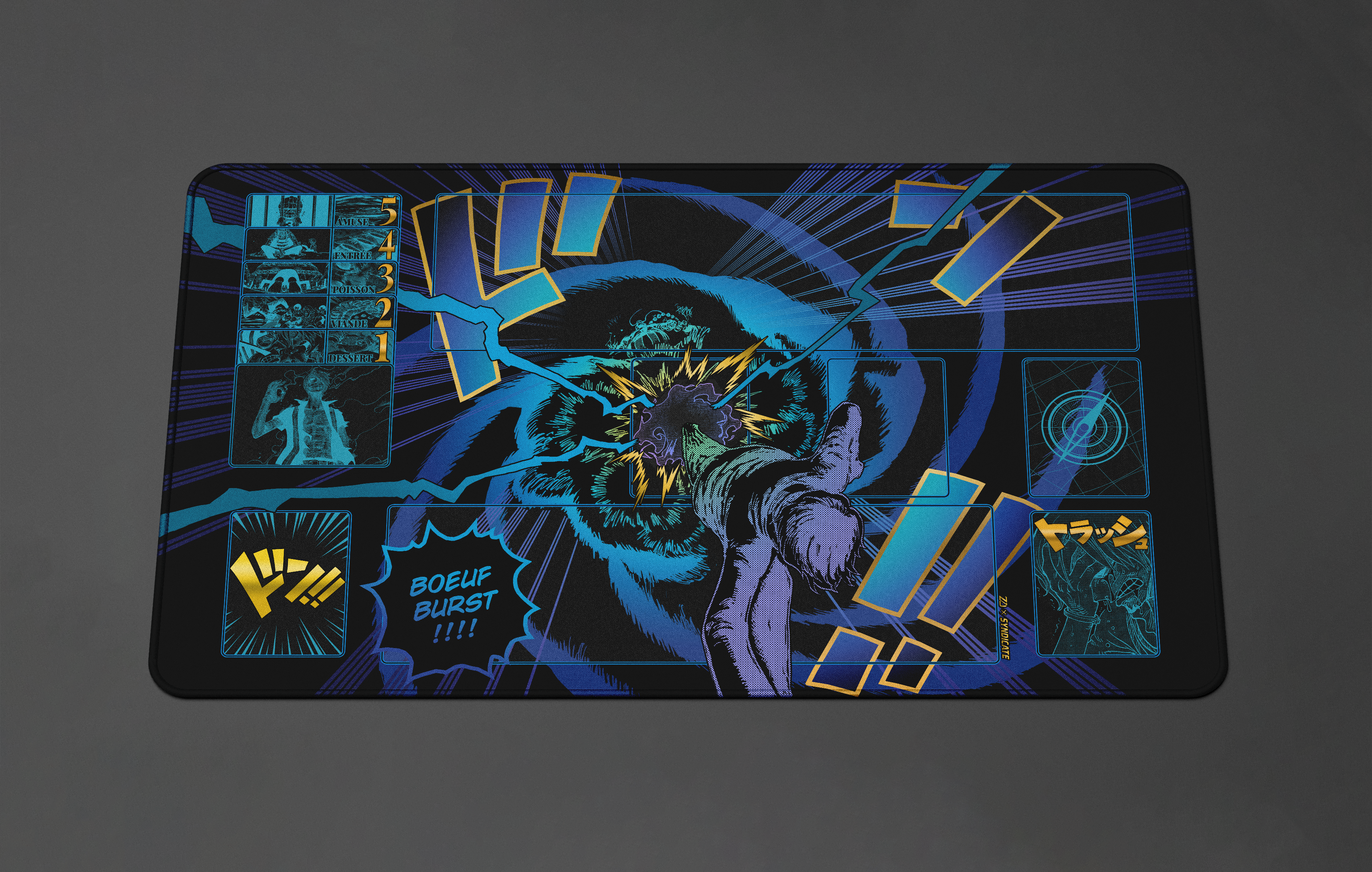 SANJI “Boeuf Burst ” ONE PIECE PLAYMAT by ZDESIGN