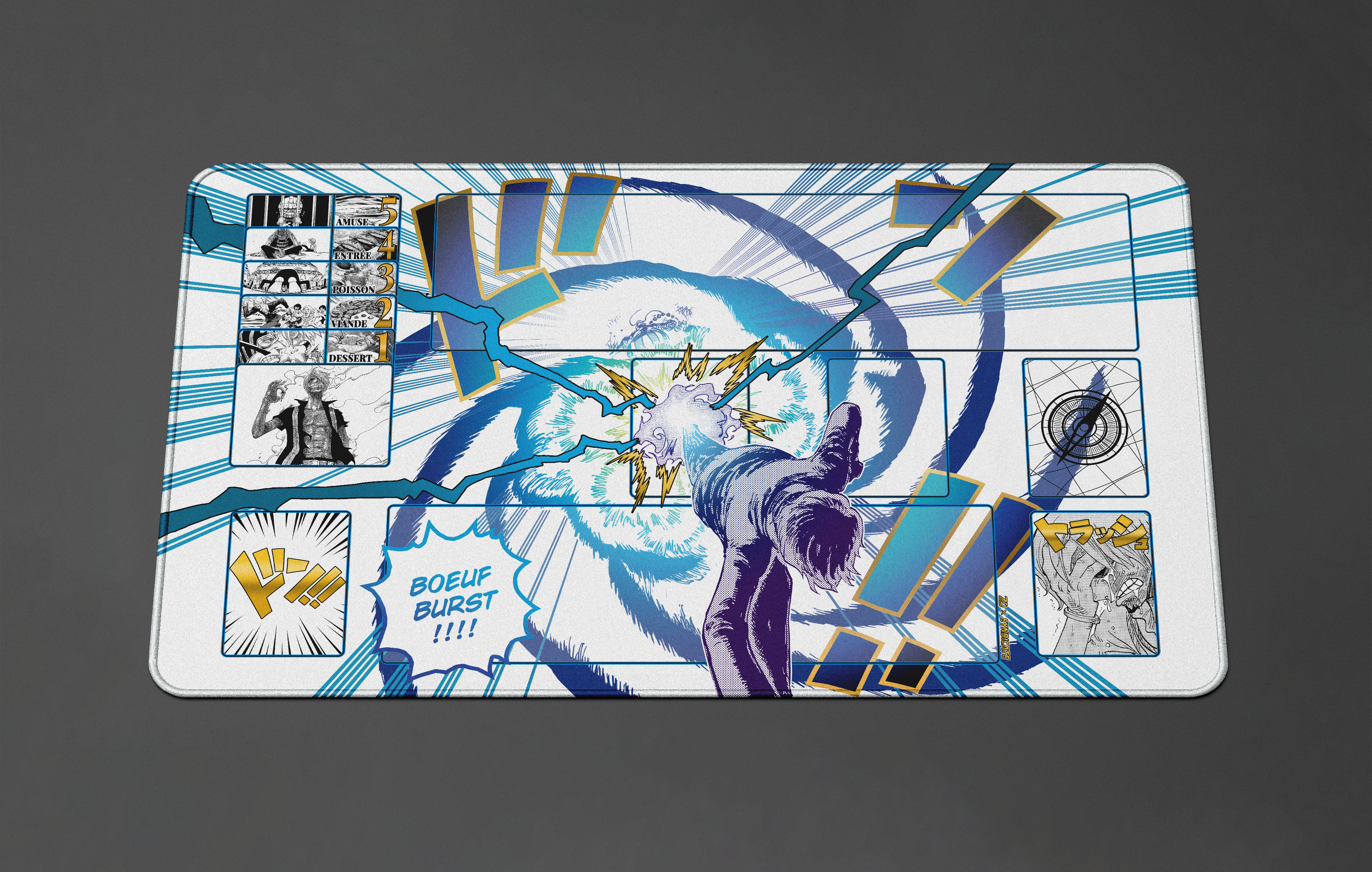 SANJI “Boeuf Burst ” ONE PIECE PLAYMAT by ZDESIGN
