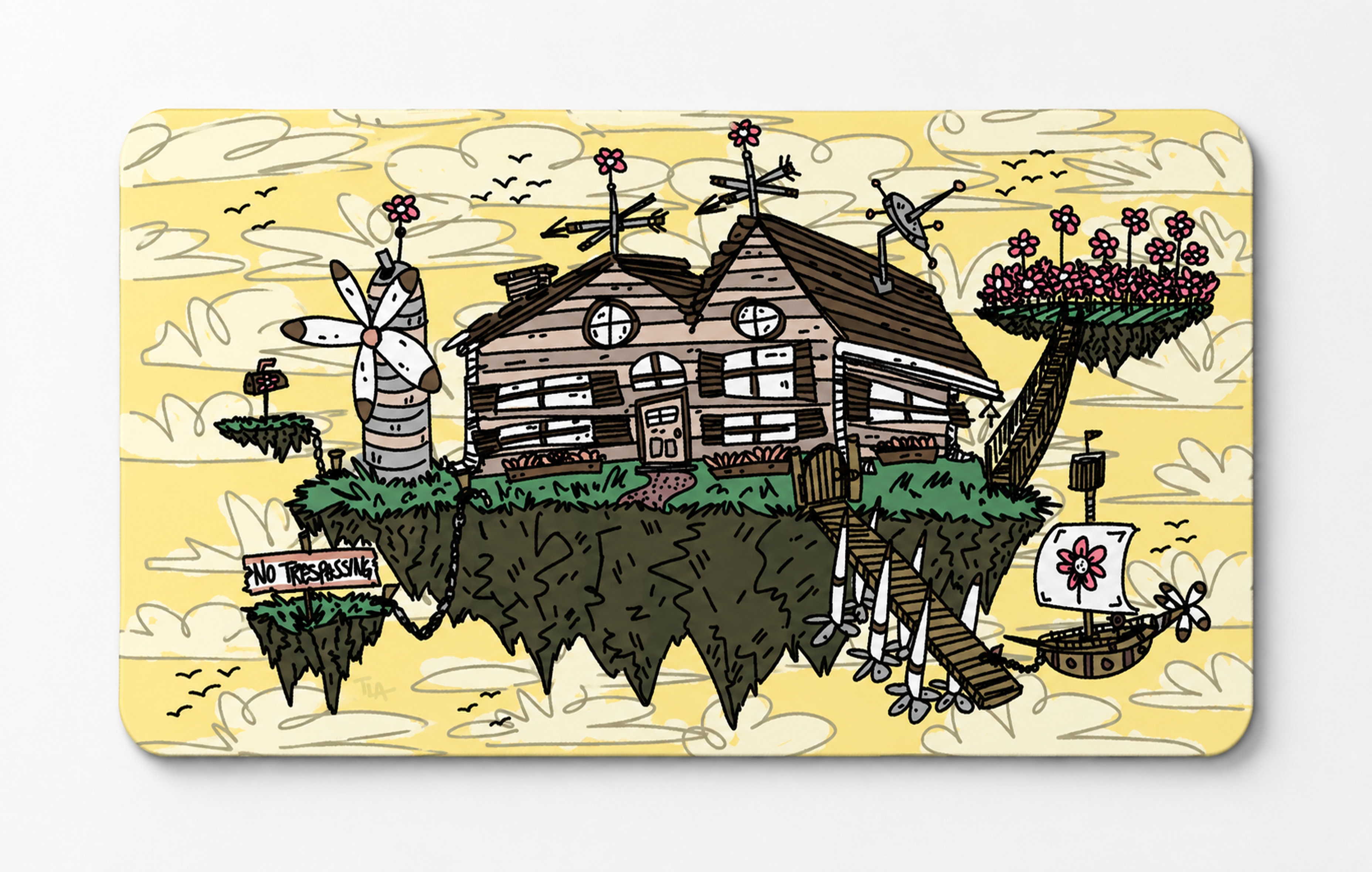 Floating Flower House Playmat