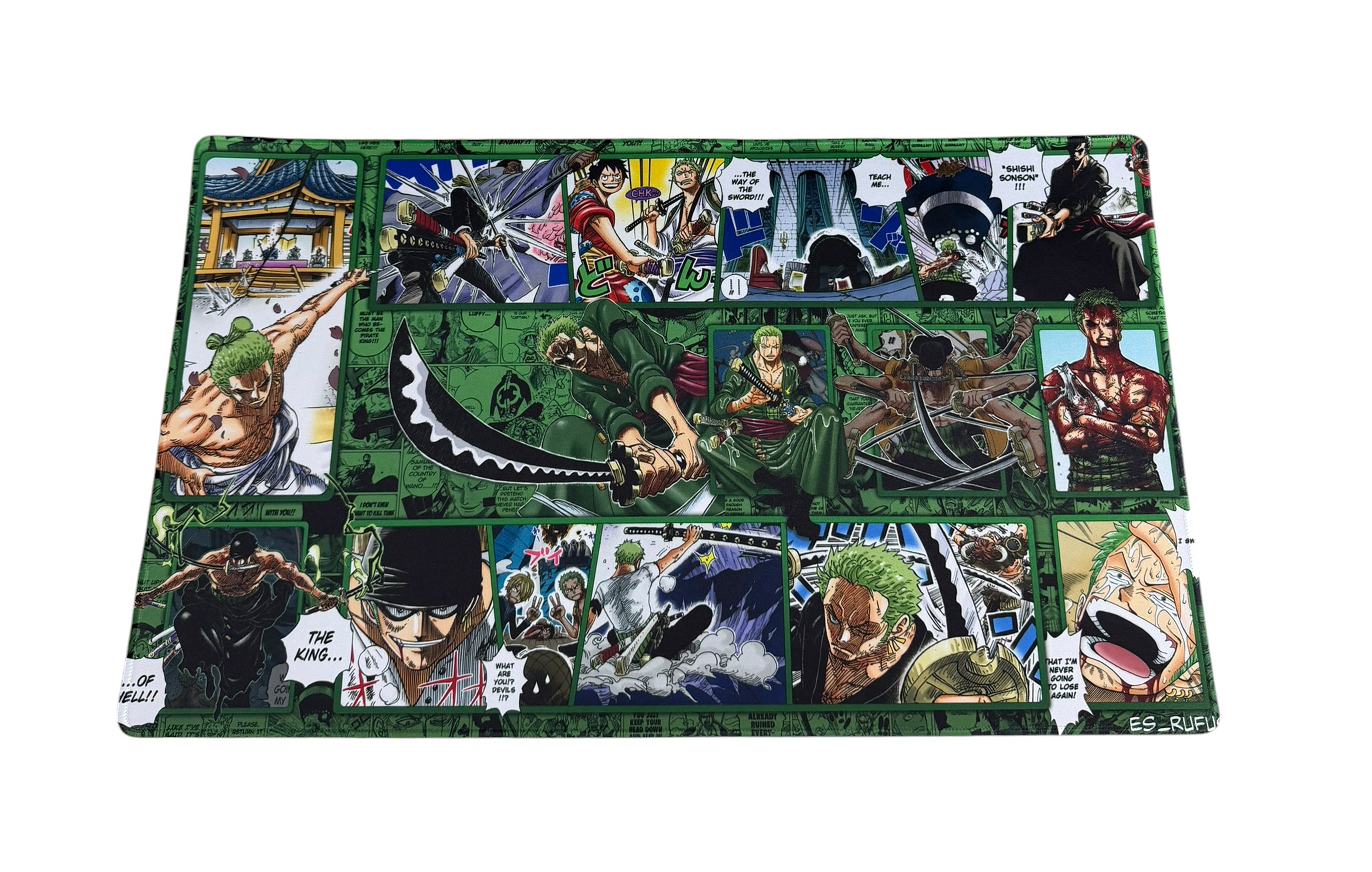 ZORO GREEN  ONE PIECE PLAYMAT SYNDICATE X RUFUS